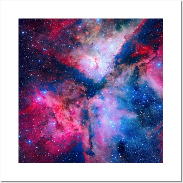 Pink Blue Space Galaxy Wall Art by NewburyBoutique